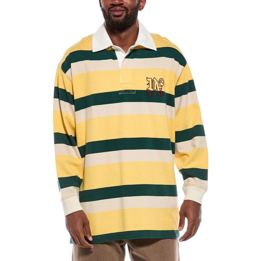 Palm Angels Mens  Polo Shirt, Yellow